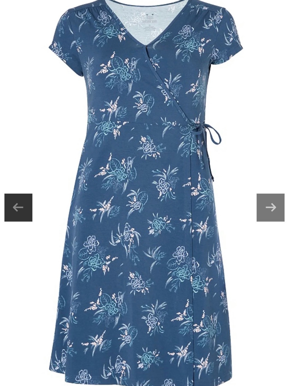 Sherpa Navy Floral Wrap Dress